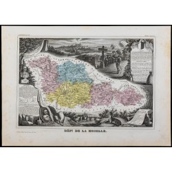 Gravure de 1869 - Département de la Moselle - 1
