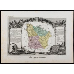 Gravure de 1869 - Département de la Nièvre - 1