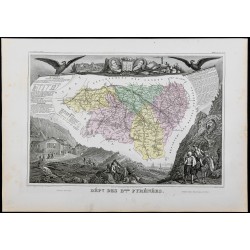 Gravure de 1869 - Département Pyrénées-Atlantiques - 1