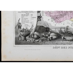 Gravure de 1869 - Département des Pyrénées orientales - 4