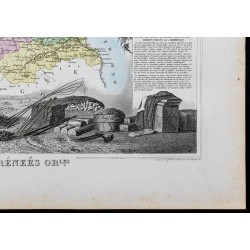 Gravure de 1869 - Département des Pyrénées orientales - 5