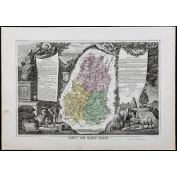 Gravure de 1869 - Département du Haut Rhin - 1