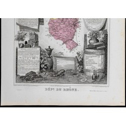 Gravure de 1869 - Département du Rhône - 3