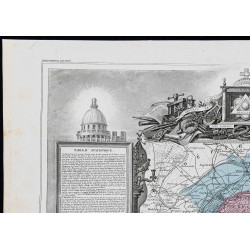 Gravure de 1869 - Département de la Seine (Paris) - 2