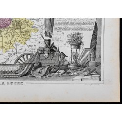 Gravure de 1869 - Département de la Seine (Paris) - 5