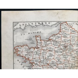Gravure de 1850 - France administrative - 2
