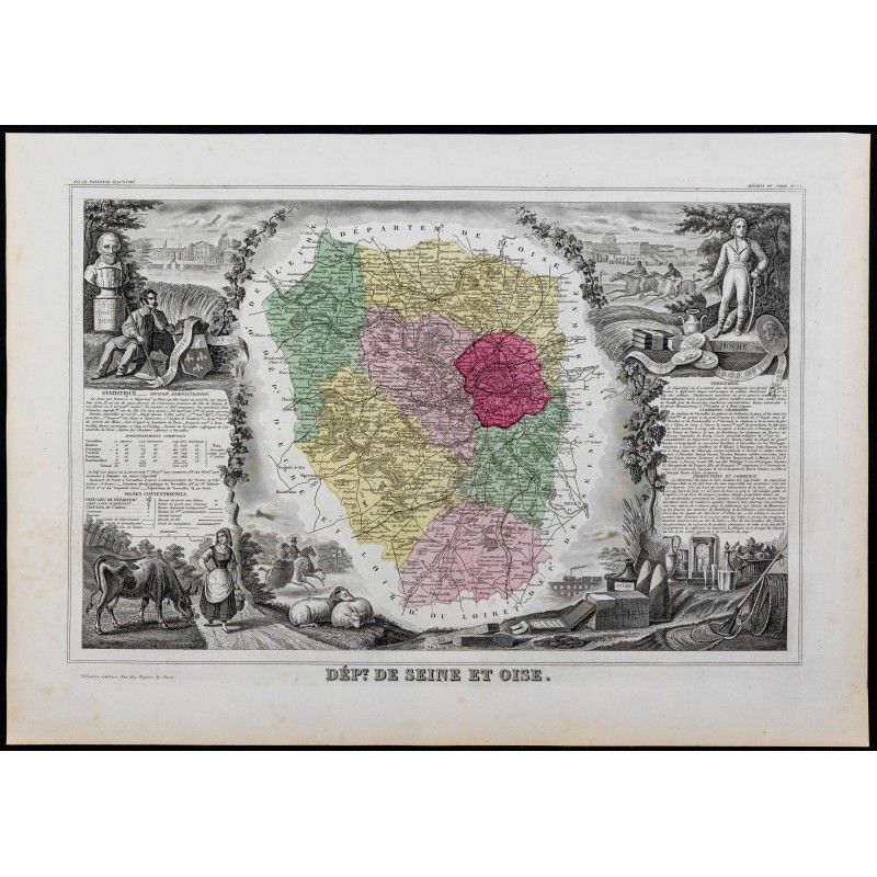 Gravure de 1869 - Département des Yvelines - 1
