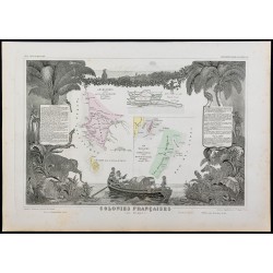 Gravure de 1869 - Sénégal & Madagascar - 1