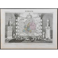 Gravure de 1869 - Europe - 1