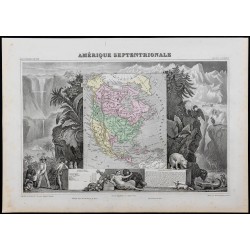 Gravure de 1869 - Amérique du nord - 1