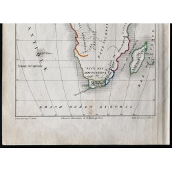 Gravure de 1850 - Carte d'Afrique - 3