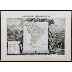 Gravure de 1869 - Amérique du sud - 1