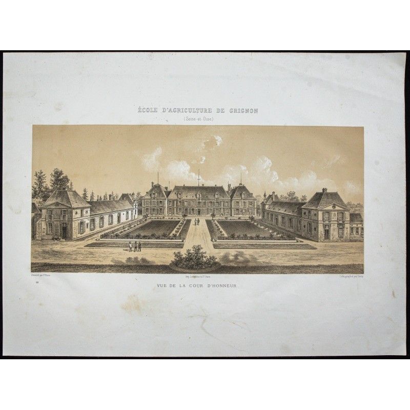 Gravure de 1873 - École d'agriculture de Grignon - 1