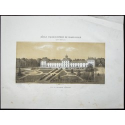Gravure de 1873 - École d'agriculture de Grandjouan - 1