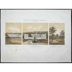 Gravure de 1873 - École vétérinaire de Toulouse - 1