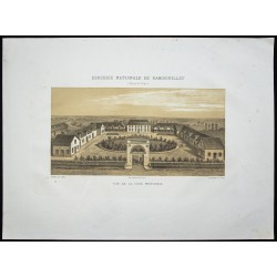 Gravure de 1873 - Bergerie nationale de Rambouillet - 1