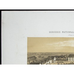 Gravure de 1873 - Bergerie nationale de Rambouillet - 2
