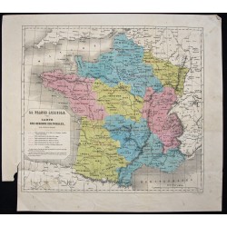 Gravure de 1873 - Carte des régions culturales - 1