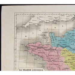 Gravure de 1873 - Carte des régions culturales - 2