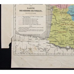 Gravure de 1873 - Carte des régions culturales - 4