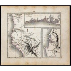1877 - Carte du Sénégal et...