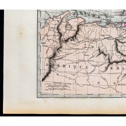 Gravure de 1877 - Carte des colonies françaises aux Antilles - 4