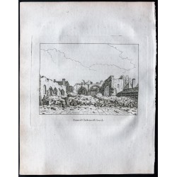 Gravure de 1791 - Clerkenwell Church à Londres - 1