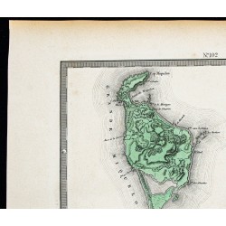 Gravure de 1877 - Carte de Saint-Pierre-et-Miquelon - 2