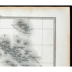 Gravure de 1877 - Carte de la Polynésie française - 3