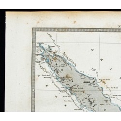 Gravure de 1877 - Carte de Nouvelle Calédonie - 2