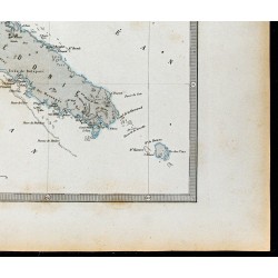 Gravure de 1877 - Carte de Nouvelle Calédonie - 5