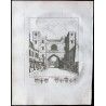 Gravure de 1791 - St John's Gate à Londres - 1