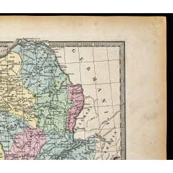 Gravure de 1877 - Carte des Gaules - 3