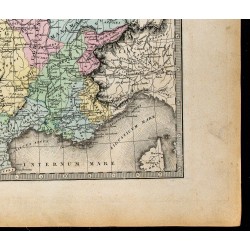 Gravure de 1877 - Carte des Gaules - 5