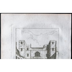 Gravure de 1791 - St John's Gate à Londres - 2