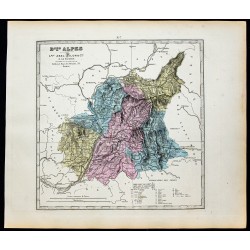 Gravure de 1877 - Département des Alpes-de-Haute-Provence - 1