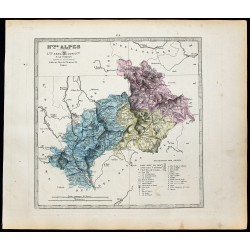 Gravure de 1877 - Département des Hautes-Alpes - 1