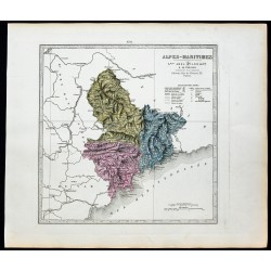 Gravure de 1877 - Département des Alpes-Maritimes - 1