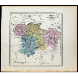 Gravure de 1877 - Département de l'Aude - 1