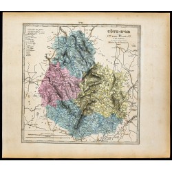 Gravure de 1877 - Département de la Côte d'Or - 1