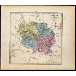 Gravure de 1877 - Département de la Creuse - 1