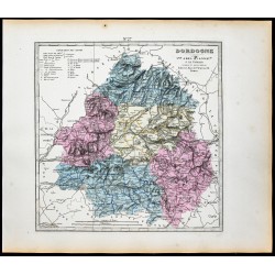 Gravure de 1877 - Département de la Dordogne - 1