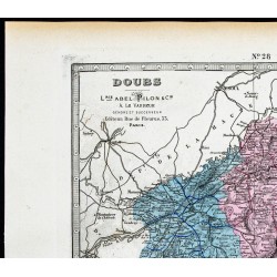 Gravure de 1877 - Département du Doubs - 2