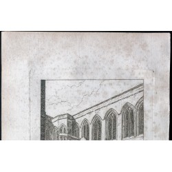 Gravure de 1791 - Hall in Grosbie Place à Londres - 2