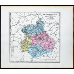 Gravure de 1877 - Département de l'Eure et Loir - 1