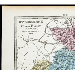 Gravure de 1877 - Département de la Haute-Garonne - 2