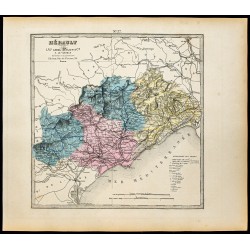 Gravure de 1877 - Département de l'Hérault - 1