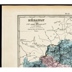 Gravure de 1877 - Département de l'Hérault - 2