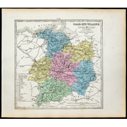 Gravure de 1877 - Département de l'Ille-et-Vilaine - 1