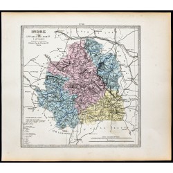 Gravure de 1877 - Département de l'Indre - 1